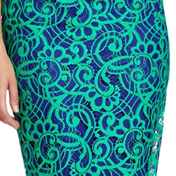 Lilly Pulitzer Blue & Green Hyacinth Lace Skirt - Picture 3 of 12